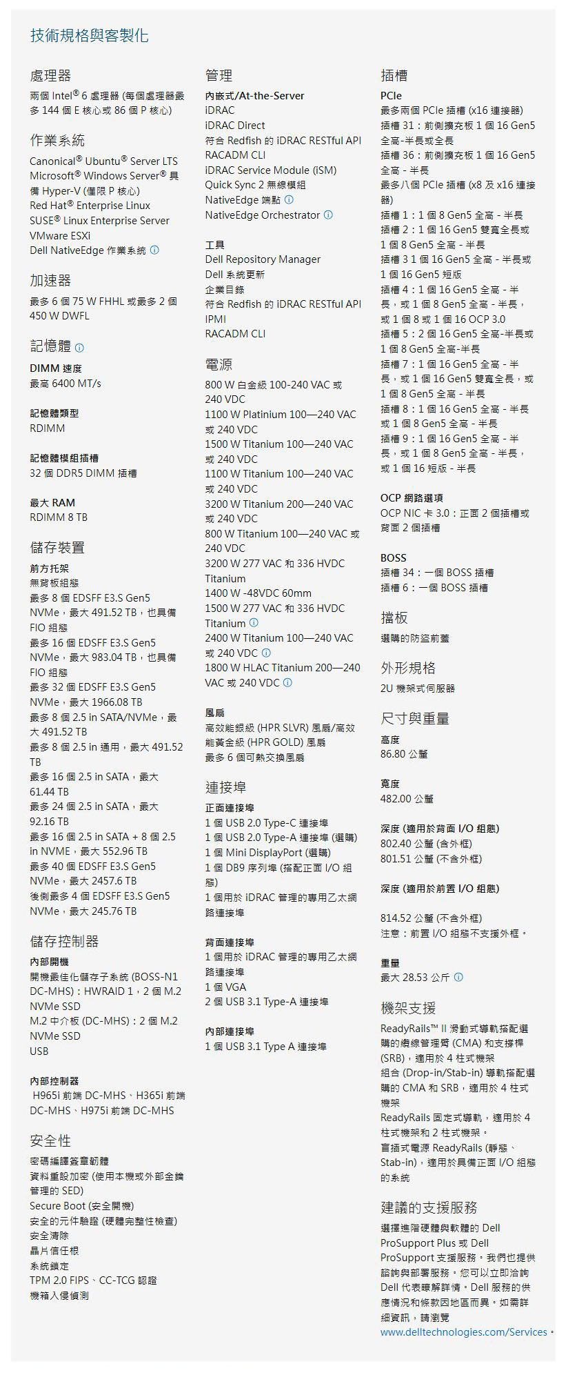 技術規格與客製化專業介紹